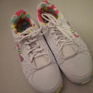 FILA Double Up Pickleball Tennis Shoes White Pink Yellow Blue‎ Women US Size 10